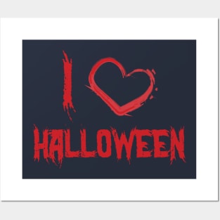 I Love Halloween Bloody Heart Of Halloween Posters and Art